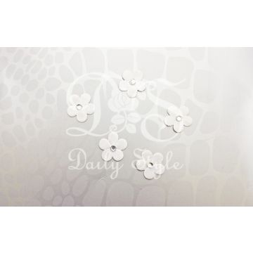 Deco Stoffen Bloem Wit