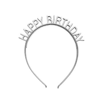 Diadeem HAPPY BIRTHDAY Zilver