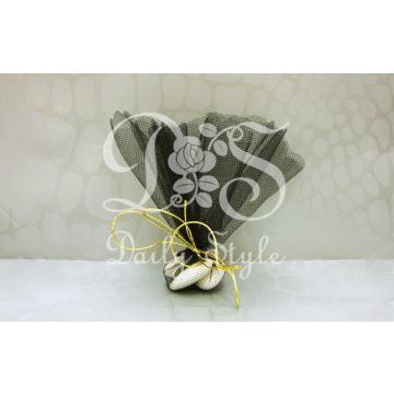 Tule Rondjes Kaal Ø24cm Zwart