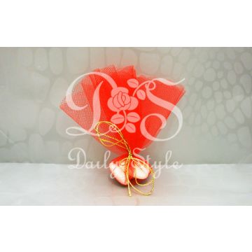 Tule Rondjes Kaal Ø24cm Rood