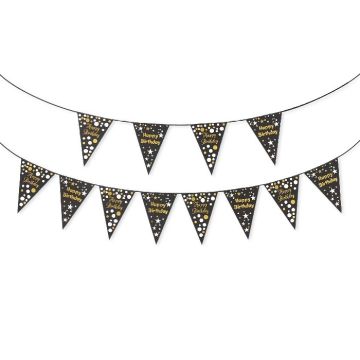 Papieren Vlaggenlijn Happy Birthday Sparkling 