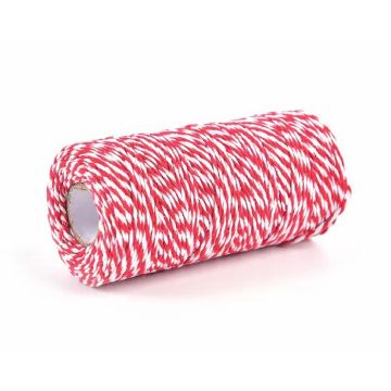 Bindtouw Katoen Rood & Wit