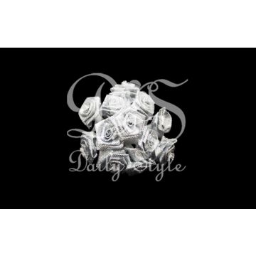 Decoratie Roos Zilver