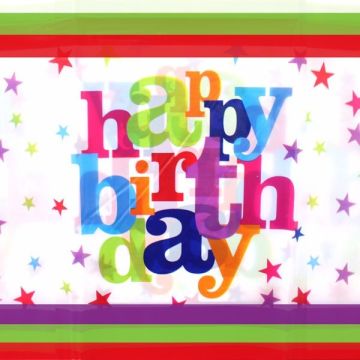 Tafelkleed Happy Birthday Stars