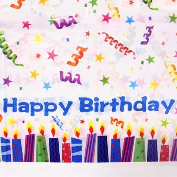 Tafelkleed Happy Birthday Confetti