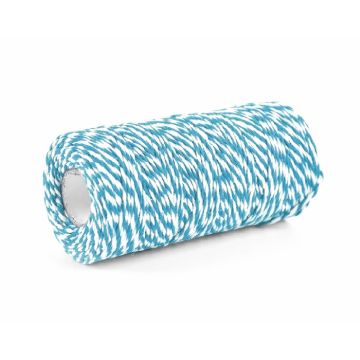 Bindtouw Katoen Blauw/Wit (100m) 
