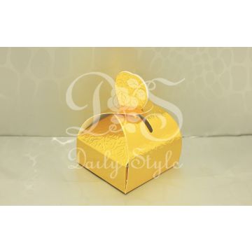 Vouwdoos Hart Relief Goud