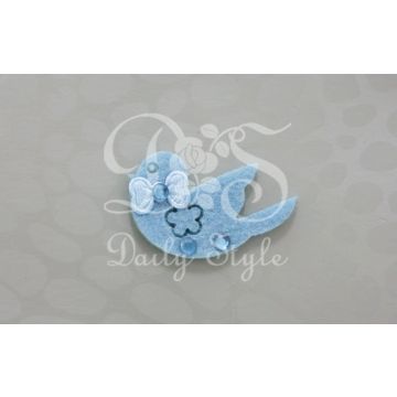 Decoratie Vilt Duifje Blauw