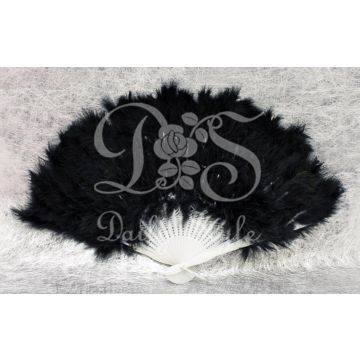 Waaier 'Fluffy' Zwart