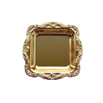 Mini Dienbladen Vierkant Goud (12st)