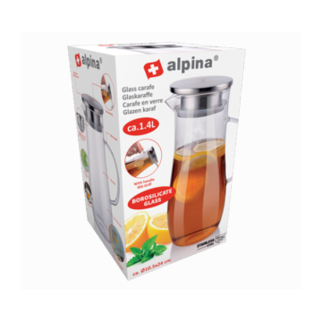 Alpina Glazen Karaf met handvat (1,4L)