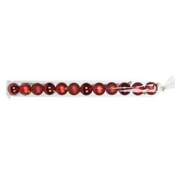 Kerstballen Rood - 50mm - 12stuks 