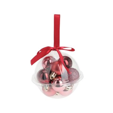 Mini Kerstballen rood