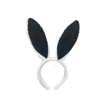 Diadeem Konijnenoren Zwart 