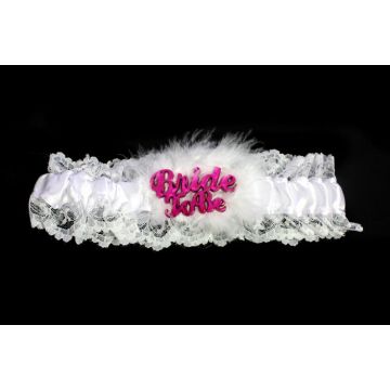 Kousenband 'Bride To Be' Wit