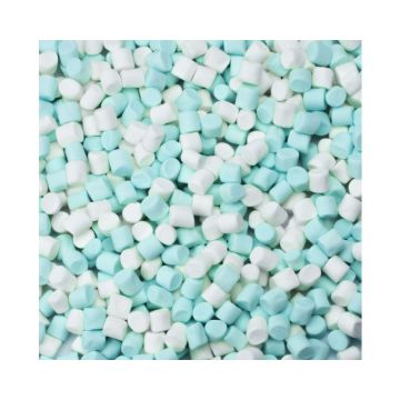 Mini Marshmallow Blauw/Wit (1kg)