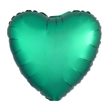 Folieballon Hart Matte Jade Groen