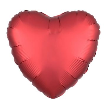 Folieballon Hart Matte Rood 