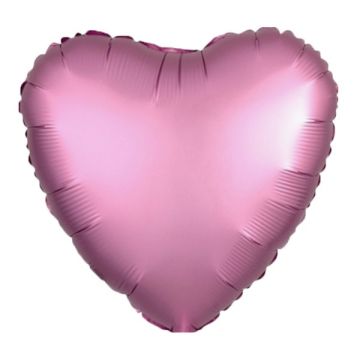Folieballon Hart Matte Roze