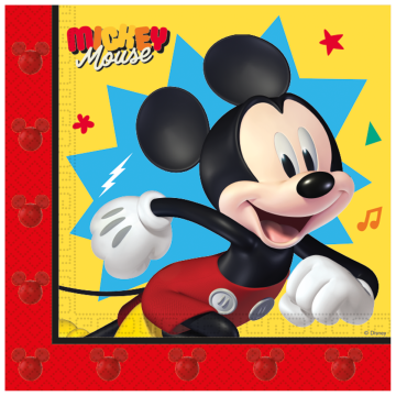 Servetten Mickey Mouse - 33x33cm - 20 stuks