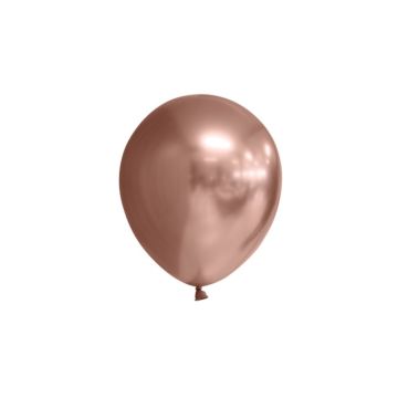 Mini Chroom Ballonnen Roségoud - 11cm - 20 stuks