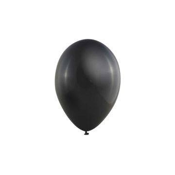 Mini Metallic Ballonnen Zwart - 11cm - 20 stuks