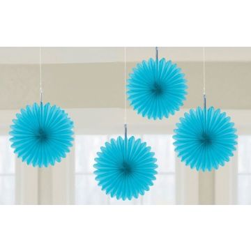 Mini Waaier Blauw 4st
