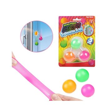 Raamkruiper Knijpballen Neon (3st) 