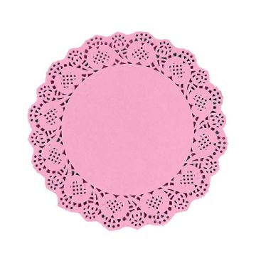 Onderlegger Rond Roze ø26cm (10st)
