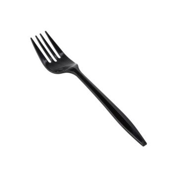 Plastic Budget Vorken Zwart (50st)