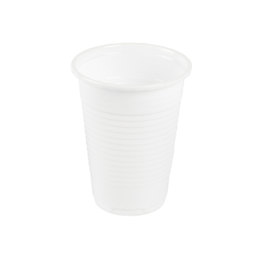 Plastic bekers wit - 200cc - 100 stuks