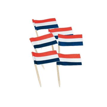 Vlagprikkers Nederlandse Vlag - 50 stuks