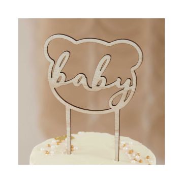 Houten Taarttopper Teddy Bear Ginger Ray