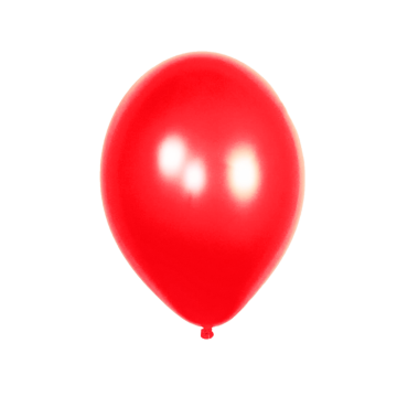 Rode latex ballonnen, opgeblazen tot 29 cm en perfect voor decoraties.