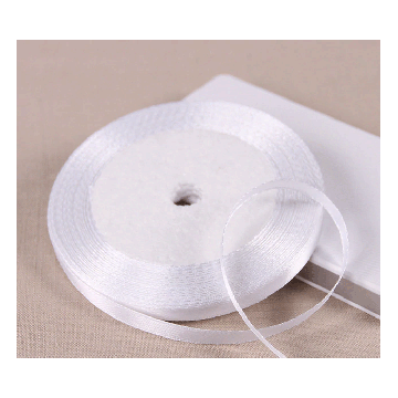 Satijnlint 6mm Wit