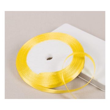 Satijnlint 6mm geel