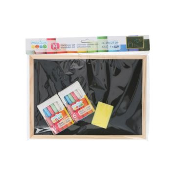 Kleine schoolbordset 29x21cm - 14-delig