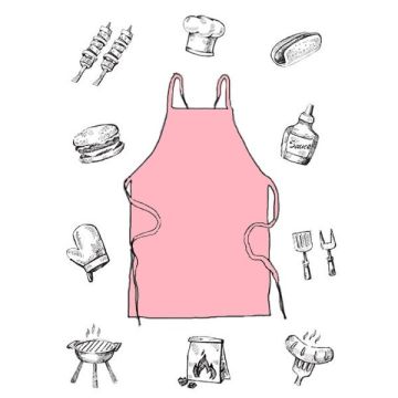 Wegwerp Schort 3-Delig Roze