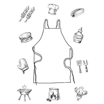 Wegwerp Schort 3-Delig Wit