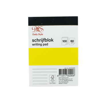 Schrijfblok Gelinieerd A7