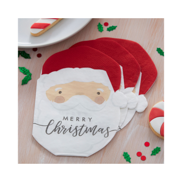 Servetten Kerstman 