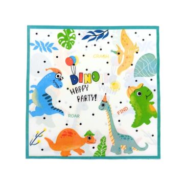 Servetten Dino - Perfect voor een dinofeestje! - Afmeting