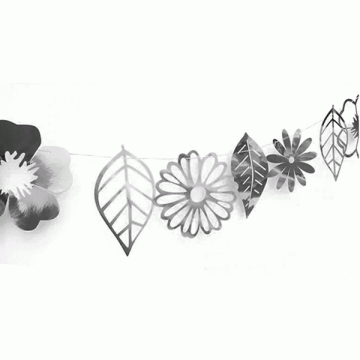 Slinger Bladeren & Bloemen Zilver (3m)