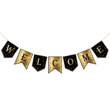 Slinger Welcome Goud & Zwart