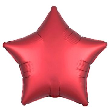 Folieballon Ster Matte Rood 