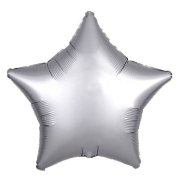 Folieballon Ster Matte Zilver