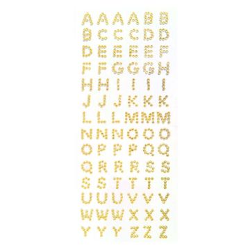 Strass Letters Goud (84st)