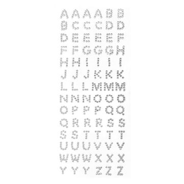 Strass Letters Zilver (84st)