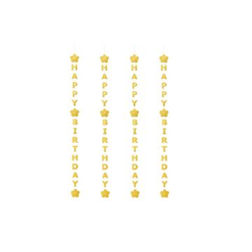String Slinger Happy Birthday Goud