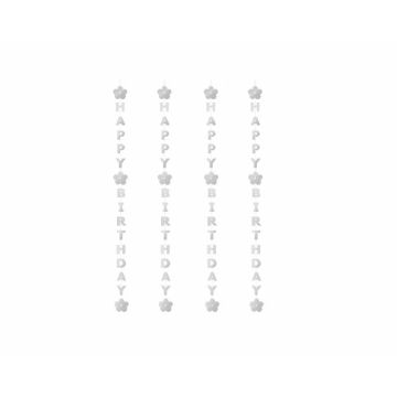 String Slinger Happy Birthday Zilver 